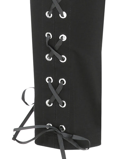 Legging à bords corsetés - Noir - 4