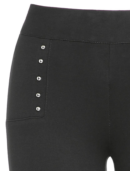 Legging à détails cloutés - Noir - 3
