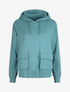 Sweat cargo à capuche - Vert - 1