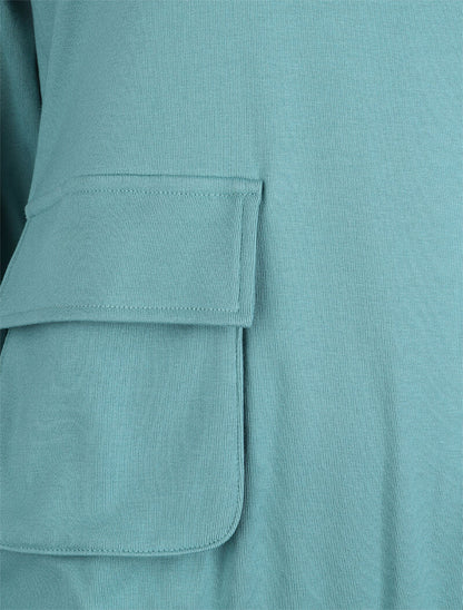 Sweat cargo à capuche - Vert - 3