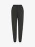 Jogging uni à broderie - Noir - 1