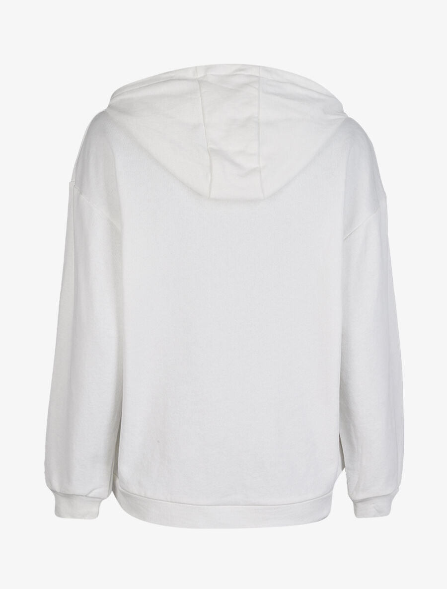 Sweat à capuche zippé - Blanc - 2