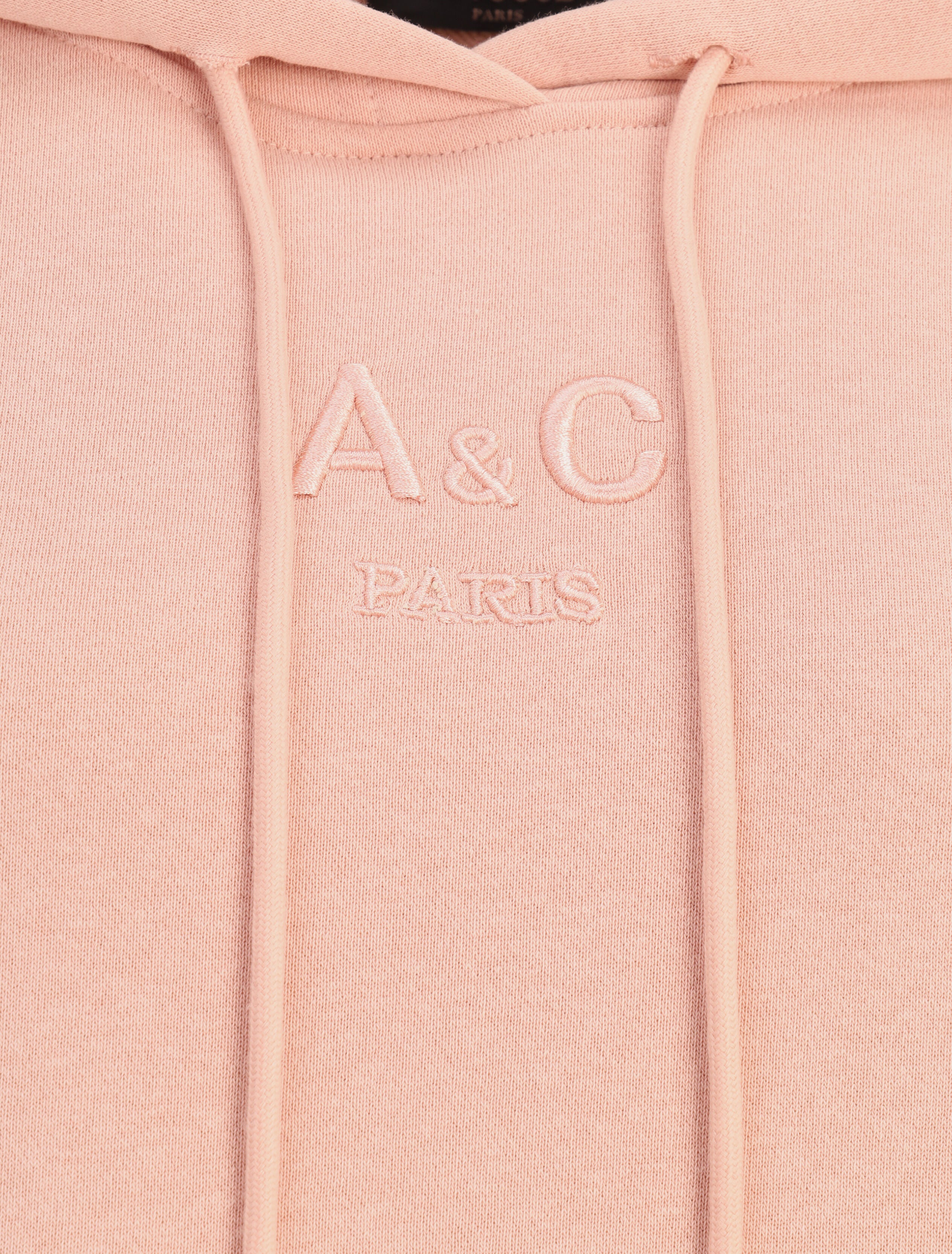 Hoddie oversize à capuche et logo brodé - Rose - 3