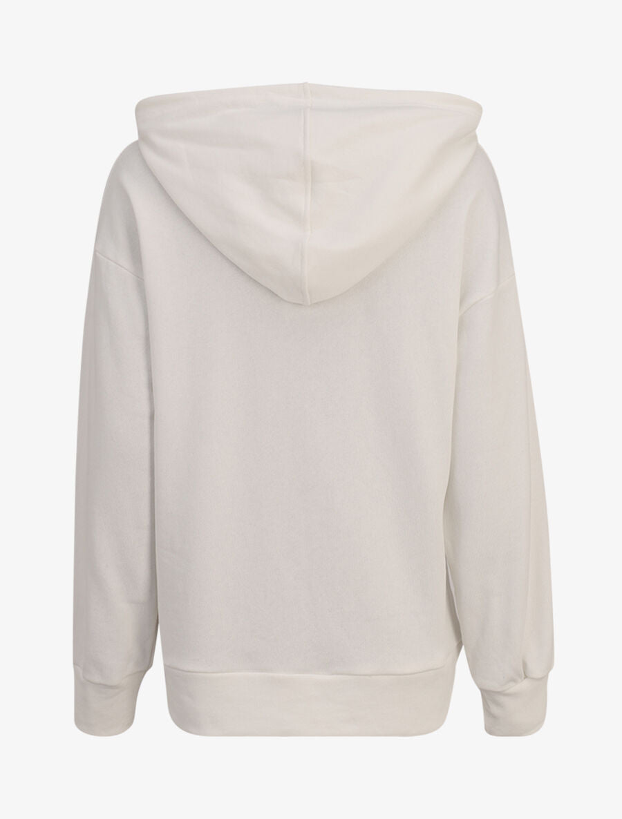 Hoddie oversize à capuche et logo brodé - Blanc - 2