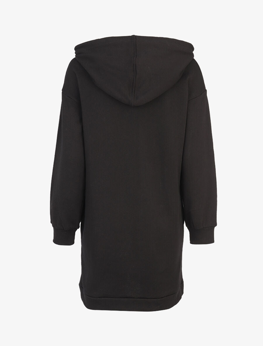 Robe sweat-shirt à logo brodé - Noir - 2