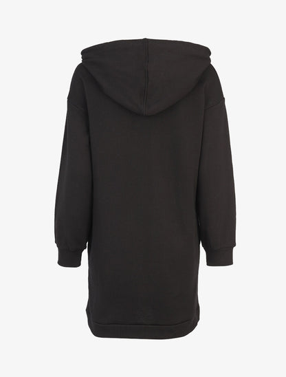 Robe sweat-shirt à logo brodé - Noir - 2