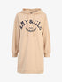 Robe sweat-shirt à logo brodé - Beige - 1