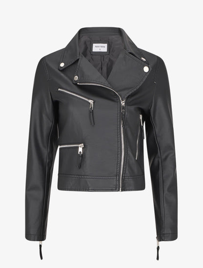 Perfecto court en simili - Noir - 6