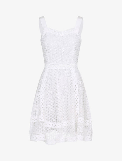 Robe patineuse en crochet - Blanc - 1