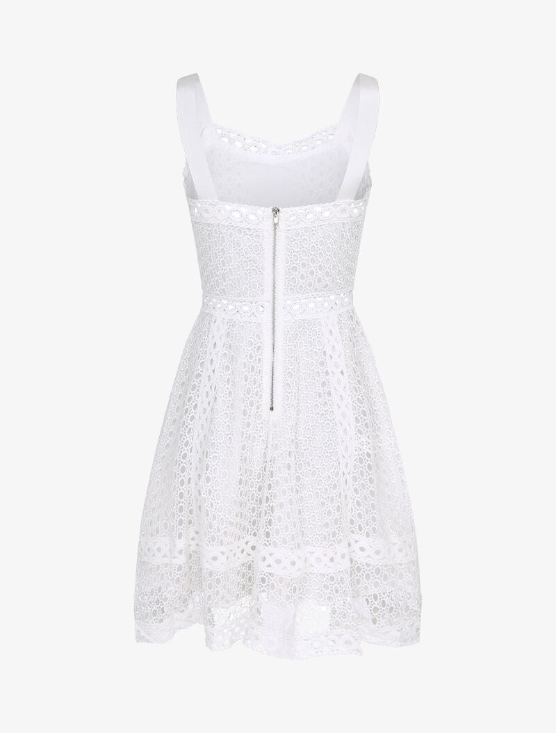 Robe patineuse en crochet - Blanc - 2