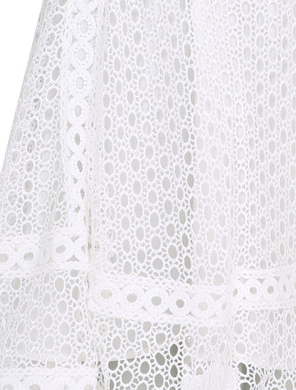 Robe patineuse en crochet - Blanc - 3