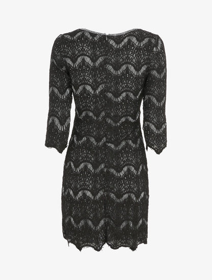 Robe en dentelle à doublure irisée - Argent - 2
