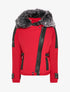Doudoune à double zips et à empiècements - Rouge/noir - 7