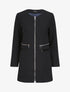 Manteau droit à poches décoratives - Marine - 4