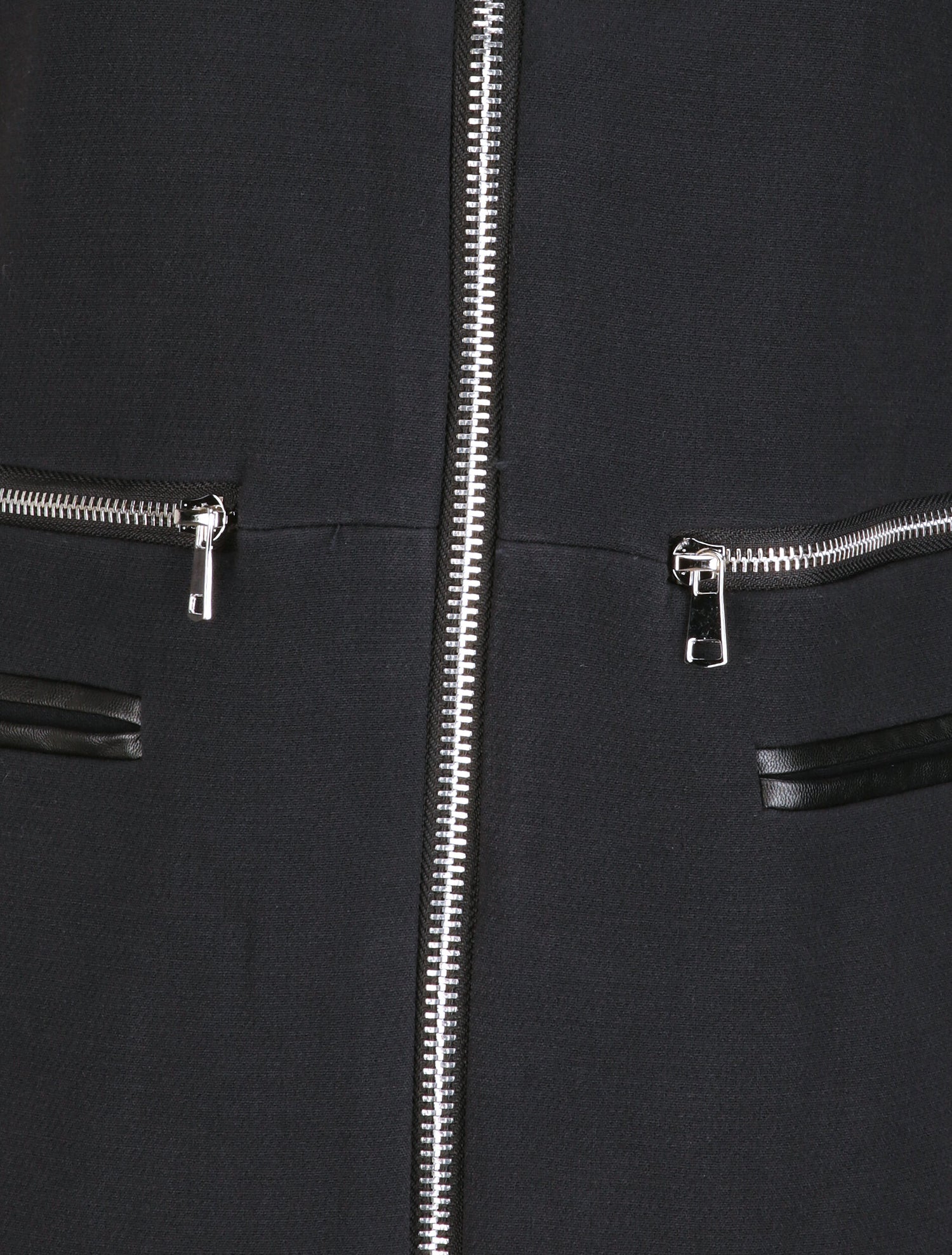 Manteau droit à poches décoratives - Marine - 3