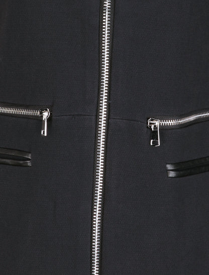 Manteau droit à poches décoratives - Marine - 3