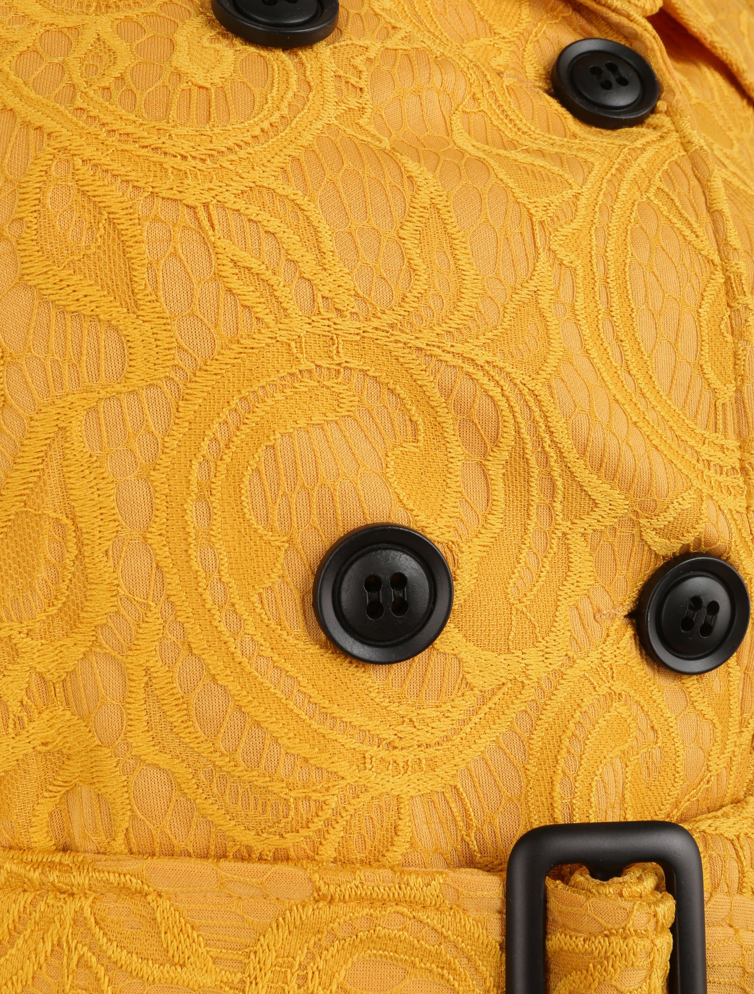 Trench en dentelle - Jaune - 3