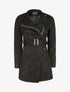 Veste fourrée en suédine style perfecto - Noir - 4