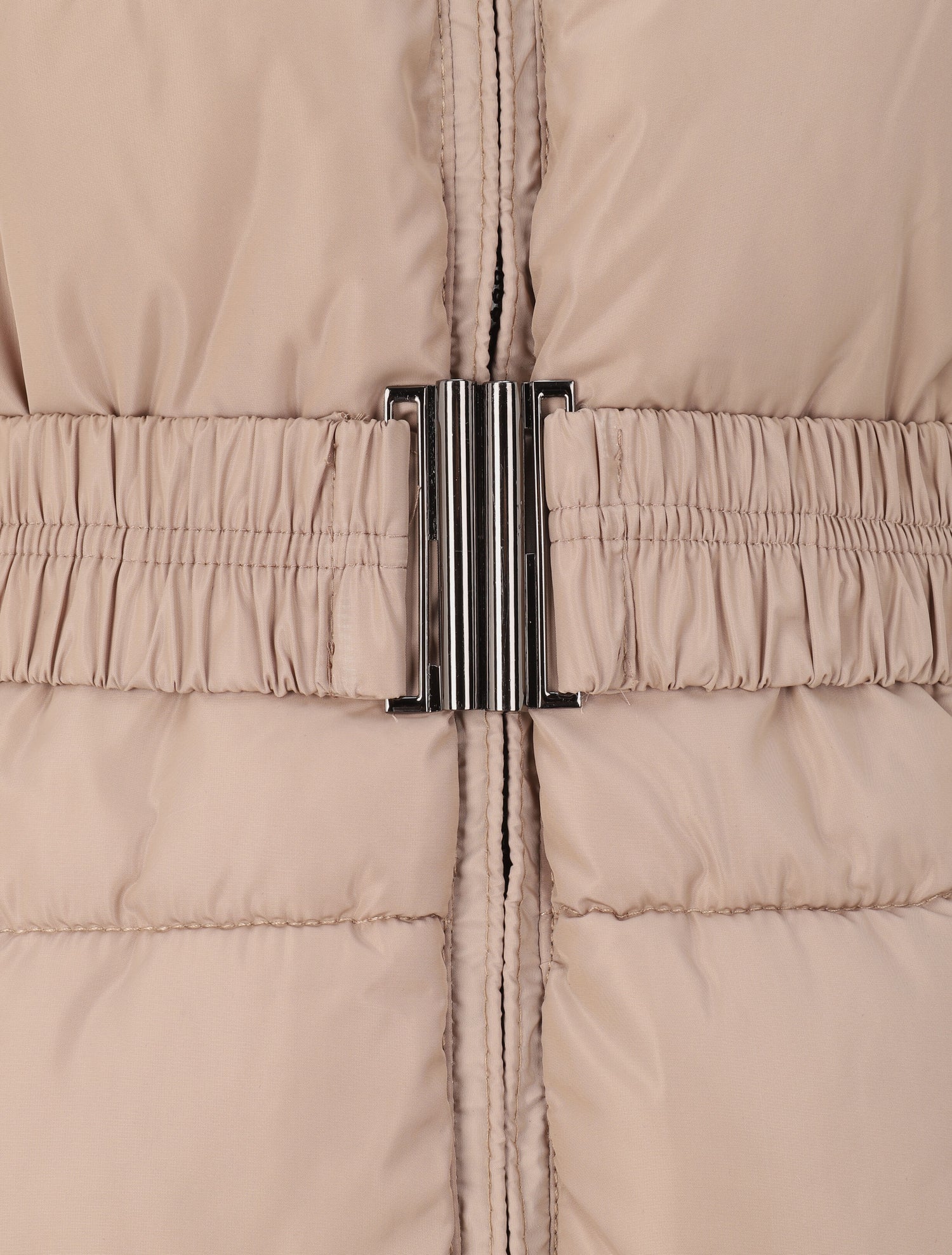 Doudoune mi-longue à poches zippées et capuche - Taupe - 5