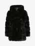 Manteau en fausse fourrure à capuche - Noir - 4