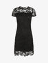 Robe droite en dentelle - Noir - 3