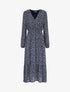 Robe longues empire imprimé fleurs des champs - Bleu - 1