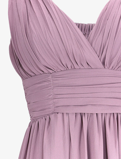 Robe de soirée à buste plissé - Violet - 3