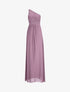 Robe one shoulder à buste plissé - Violet - 4