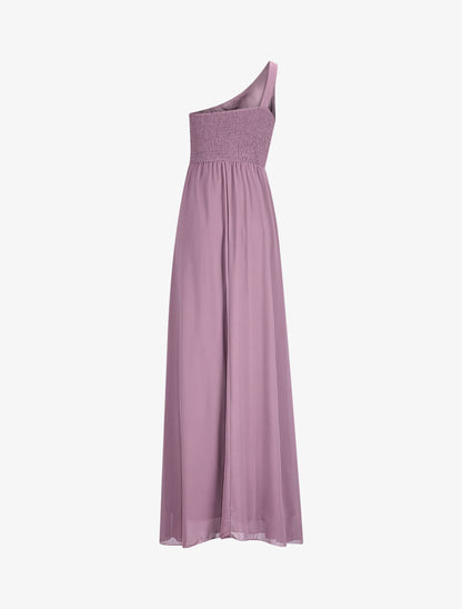 Robe one shoulder à buste plissé - Violet - 2