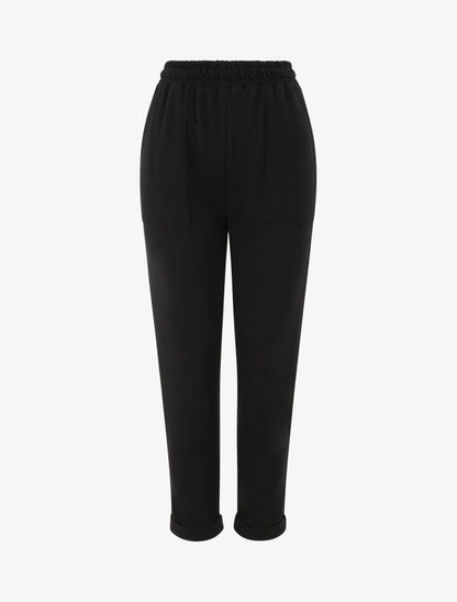 Jogging regular uni taille haute - Noir - 1