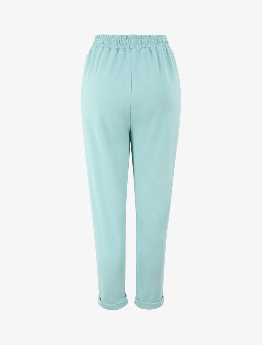 Jogging regular uni taille haute - Bleu clair - 2
