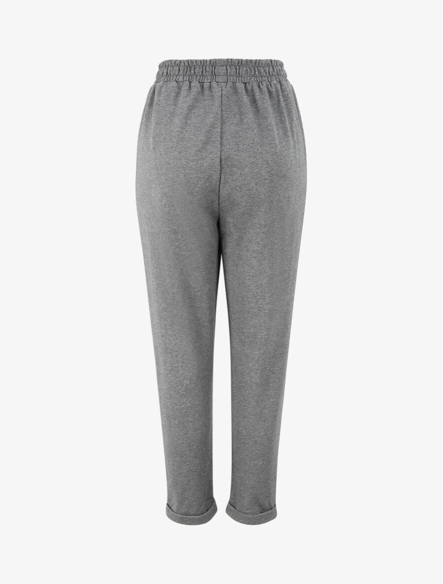 Jogging regular uni taille haute - Gris foncé - 2