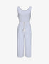 Combinaison oversize uni côtelée - Gris chiné - 1