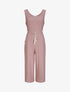 Combinaison oversize uni côtelée - Vieux rose - 4