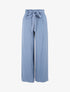 Pantalon fluide uni - Bleu ciel - 4