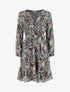 Robe longue à imprimé fleuri - Noir - 1