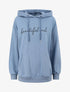 Sweat à capuche à inscription - Bleu - 1
