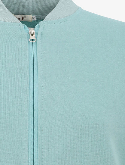 Sweat uni à col montant - Vert d&