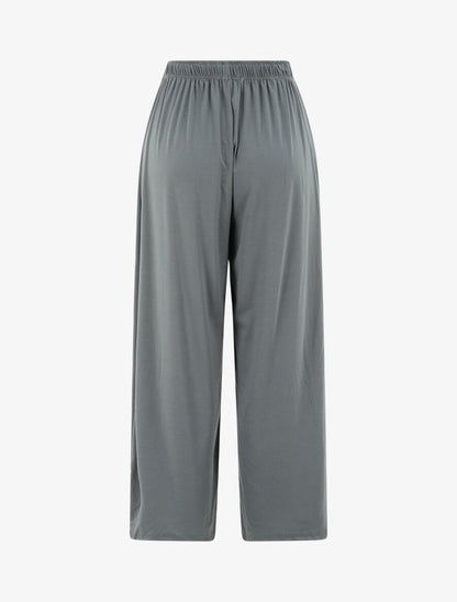 Pantalon fluide uni - Bleu gris - 2