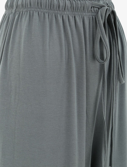 Pantalon fluide uni - Bleu gris - 3