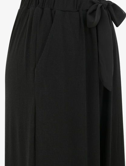 Pantalon ample uni - Noir - 3