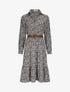 Robe longue à imprimé fleurs - Noir - 1