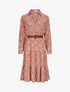 Robe longue à imprimé fleurs - Terre de sienne - 4