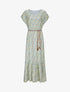 Robe longue à imprimé fleurs diverses - Bleu ciel - 4