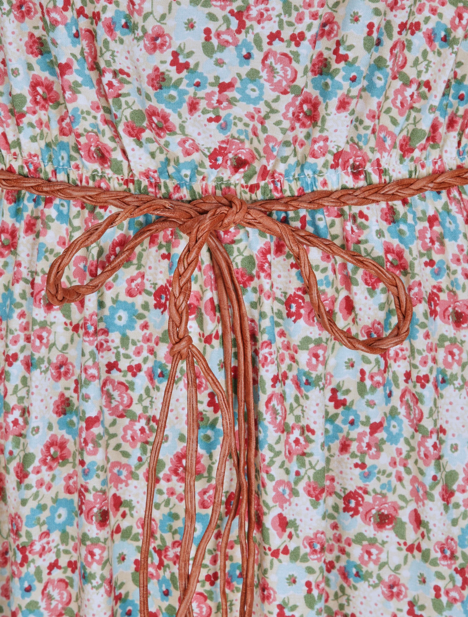Robe longue à imprimé fleurs diverses - Rose - 3