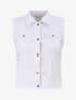 Veste en jean sans manches - Blanc - 4