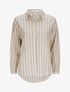 Chemise oversize rayée - Beige - 1
