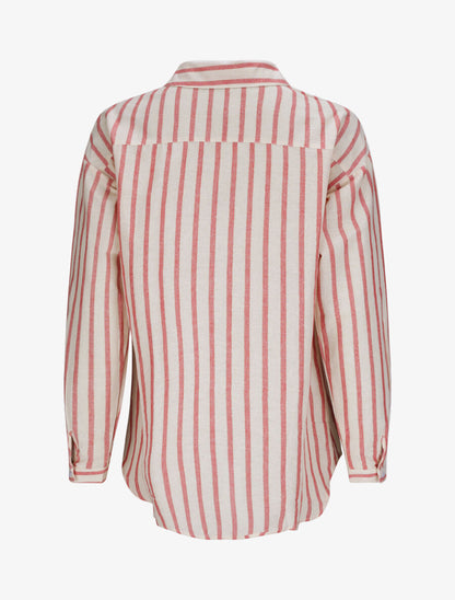 Chemise oversize rayée - Rose - 2