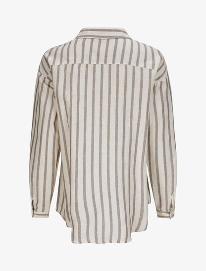 Chemise oversize rayée - Gris - 2