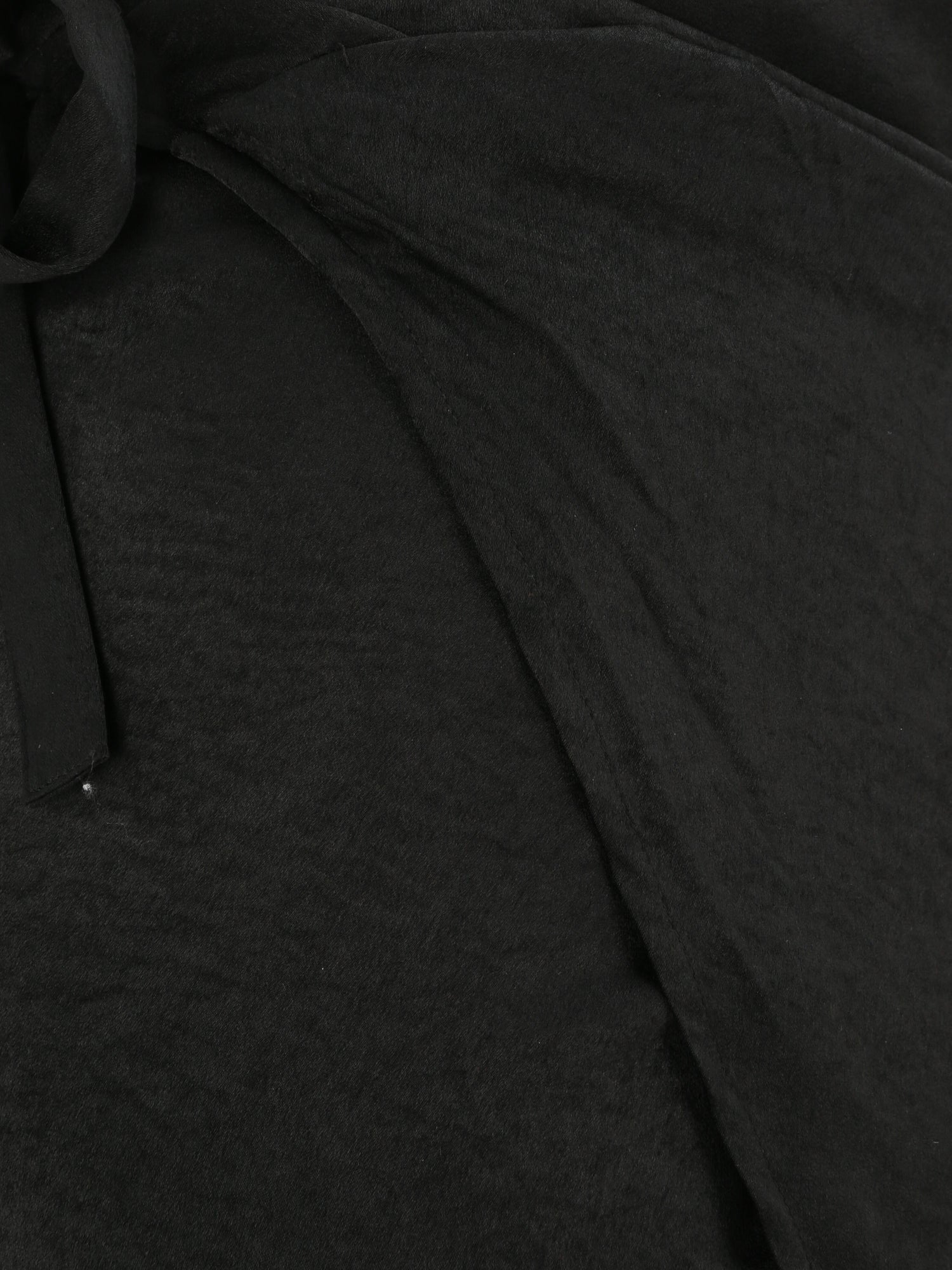 Jupe portefeuille satinée - Noir - 3